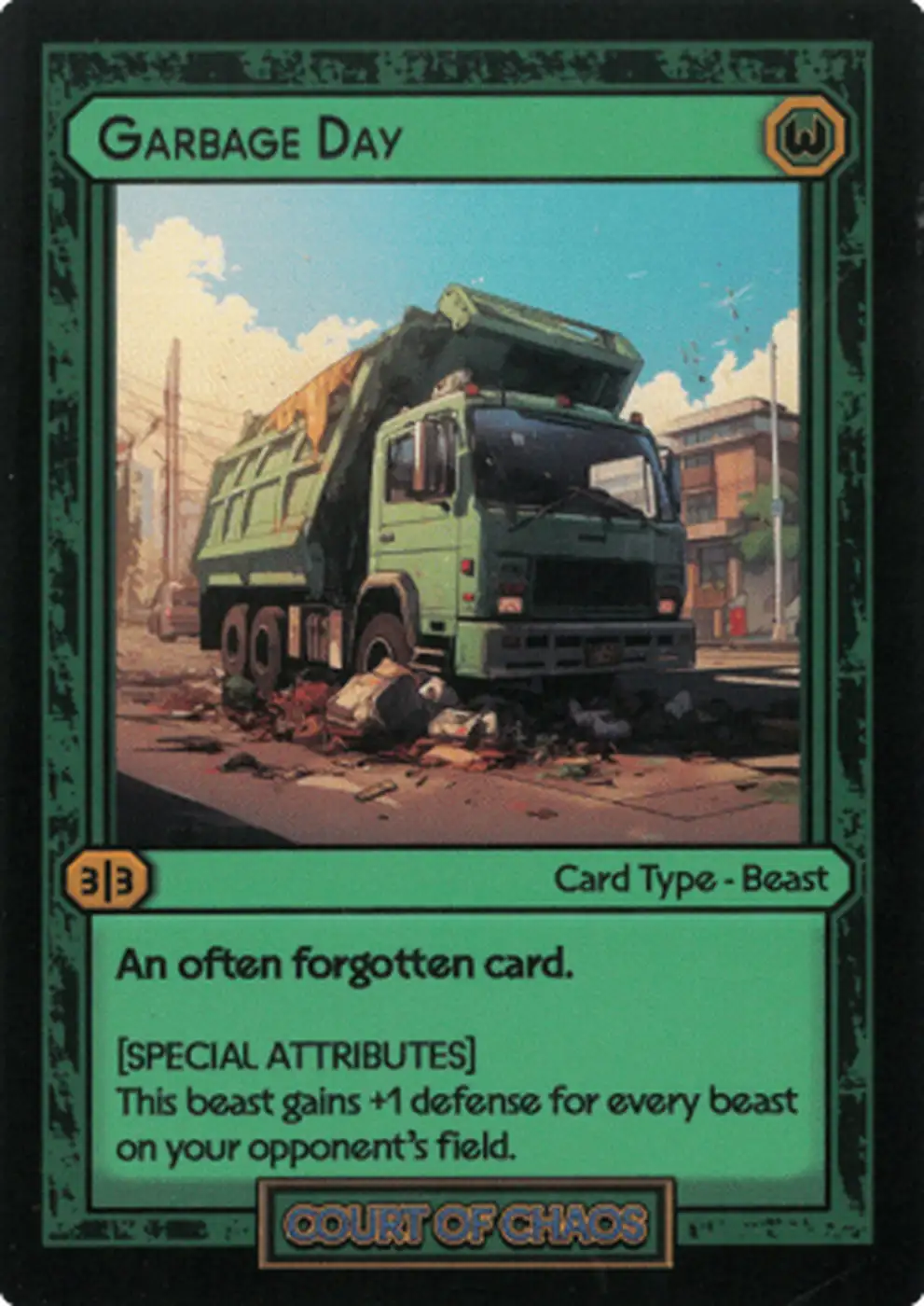 Garbage Day card front