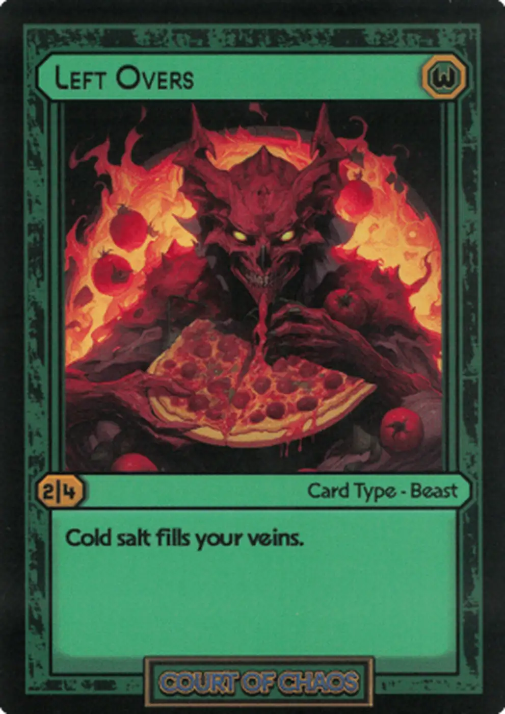 Left Overs card front