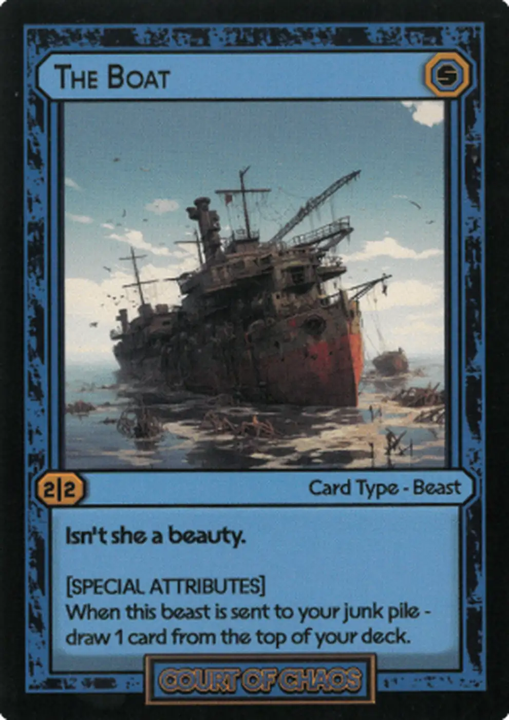 The Boat card front