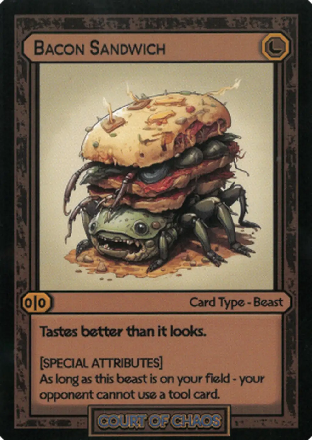 Bacon Sandwich card front