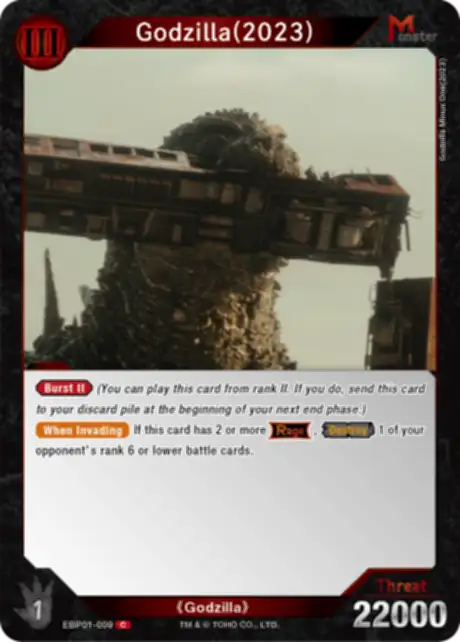 Godzilla (2023) card front