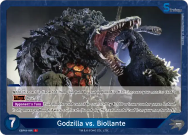 Godzilla vs. Biollante card front