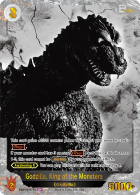 Godzilla, King of the Monsters card front