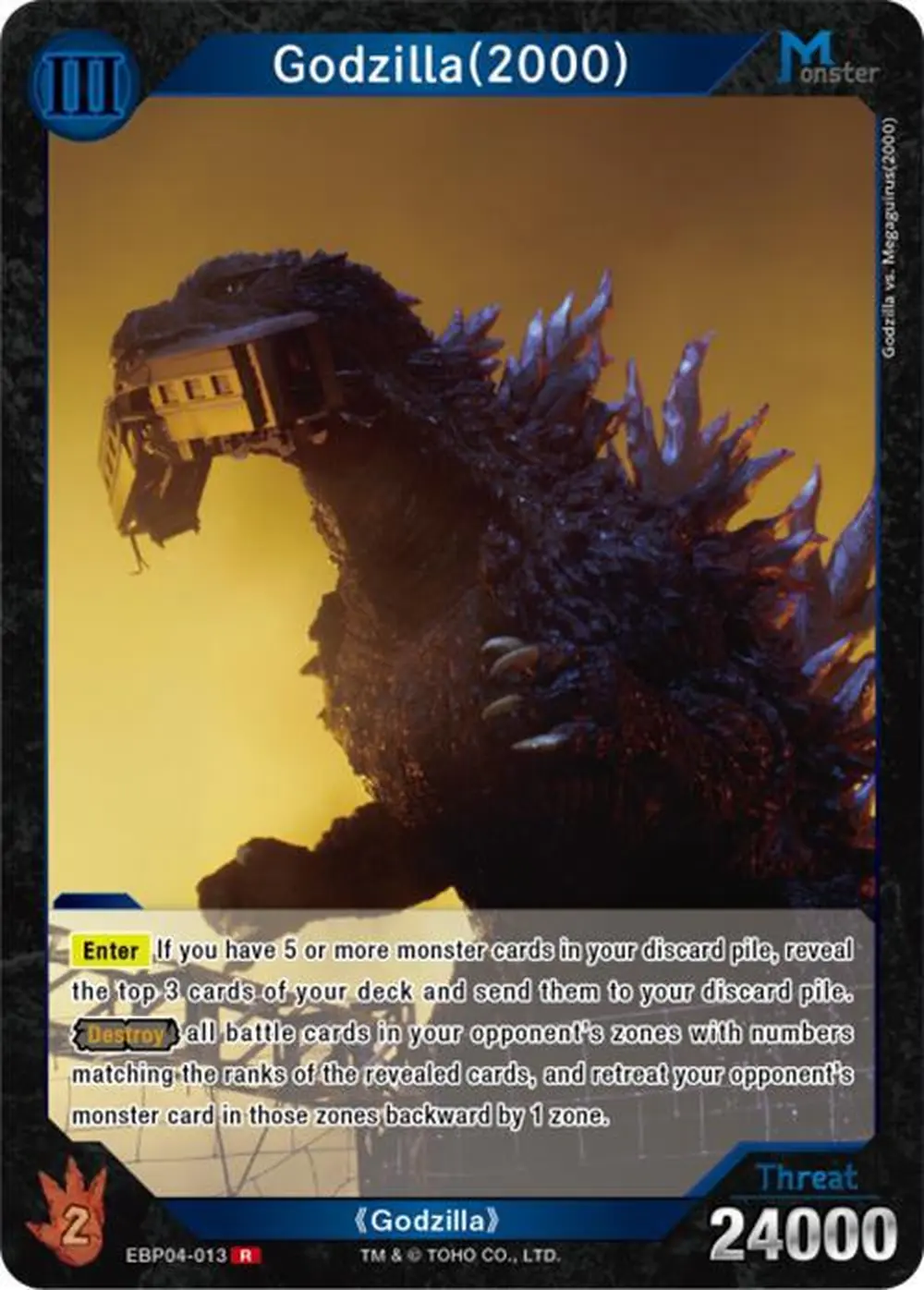 Godzilla (2000) card front