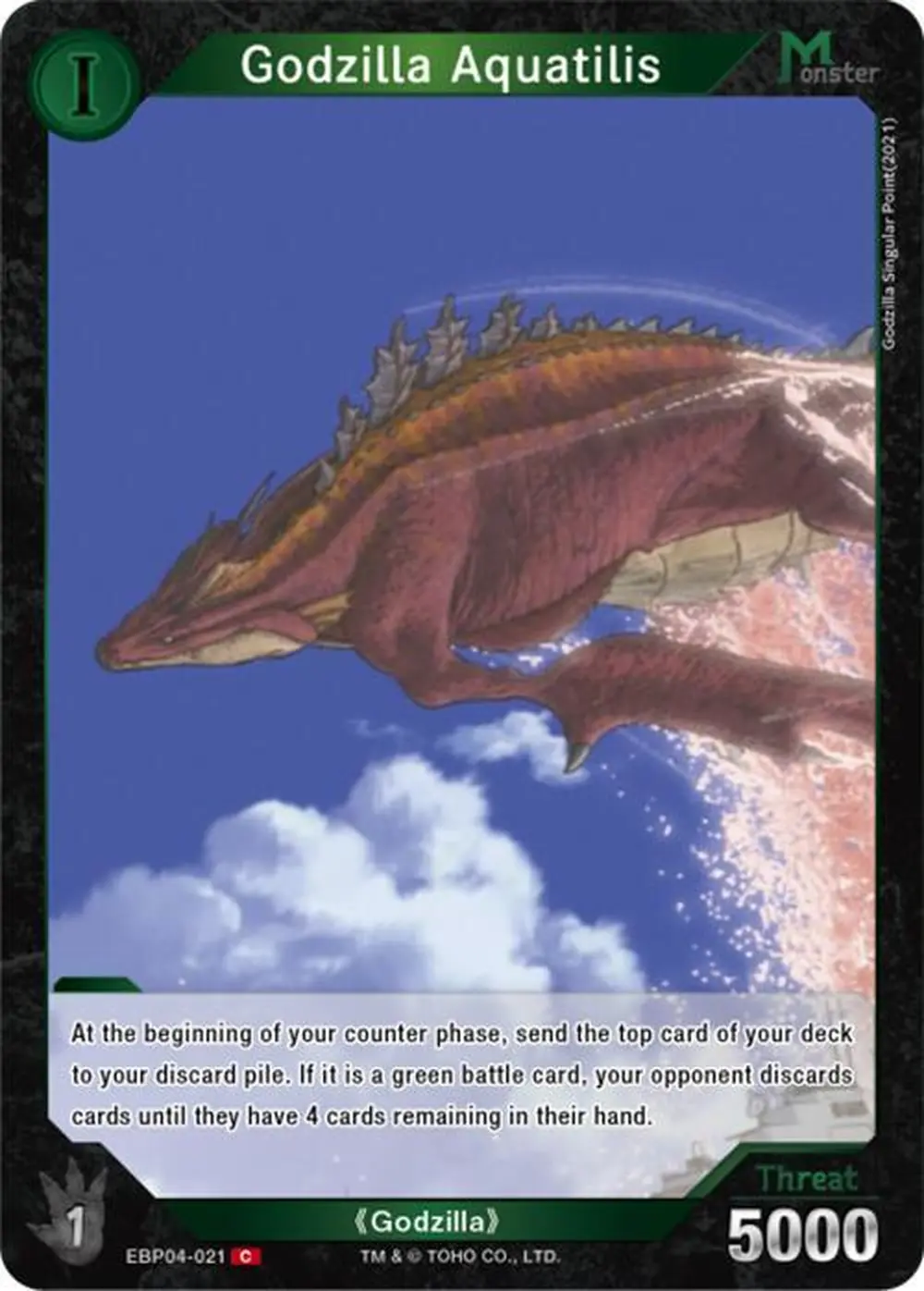 Godzilla Aquatilis card front