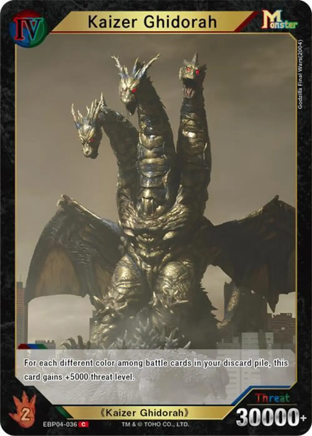 Kaizer Ghidorah card front