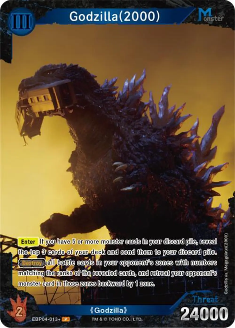 Godzilla (2000) card front