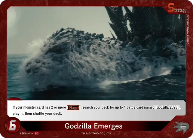 Godzilla Emerges card front