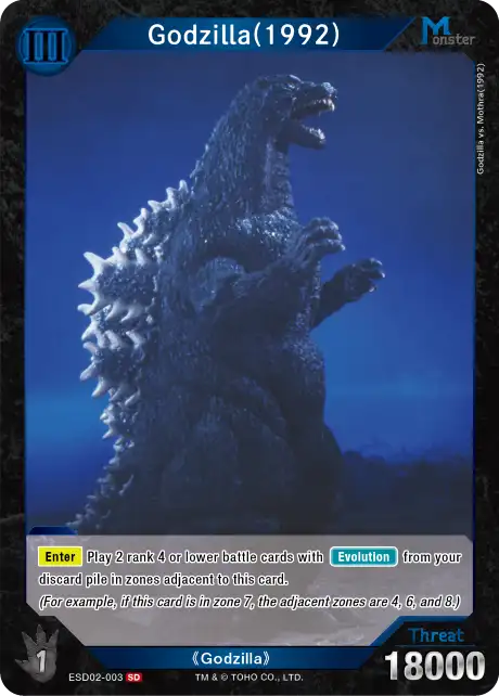 Godzilla (1992) card front