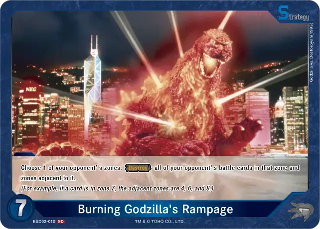 Burning Godzilla's Rampage card front