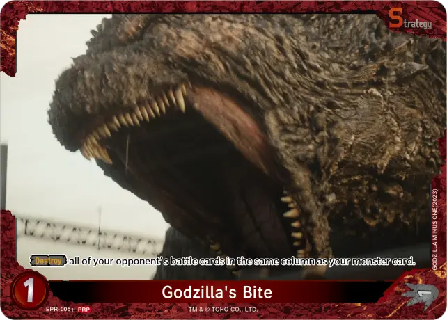 Godzilla's Bite card front