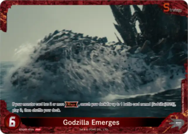 Godzilla Emerges card front