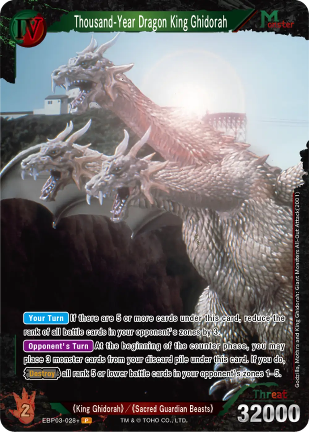 Thousand-Year Dragon King Ghidorah card front