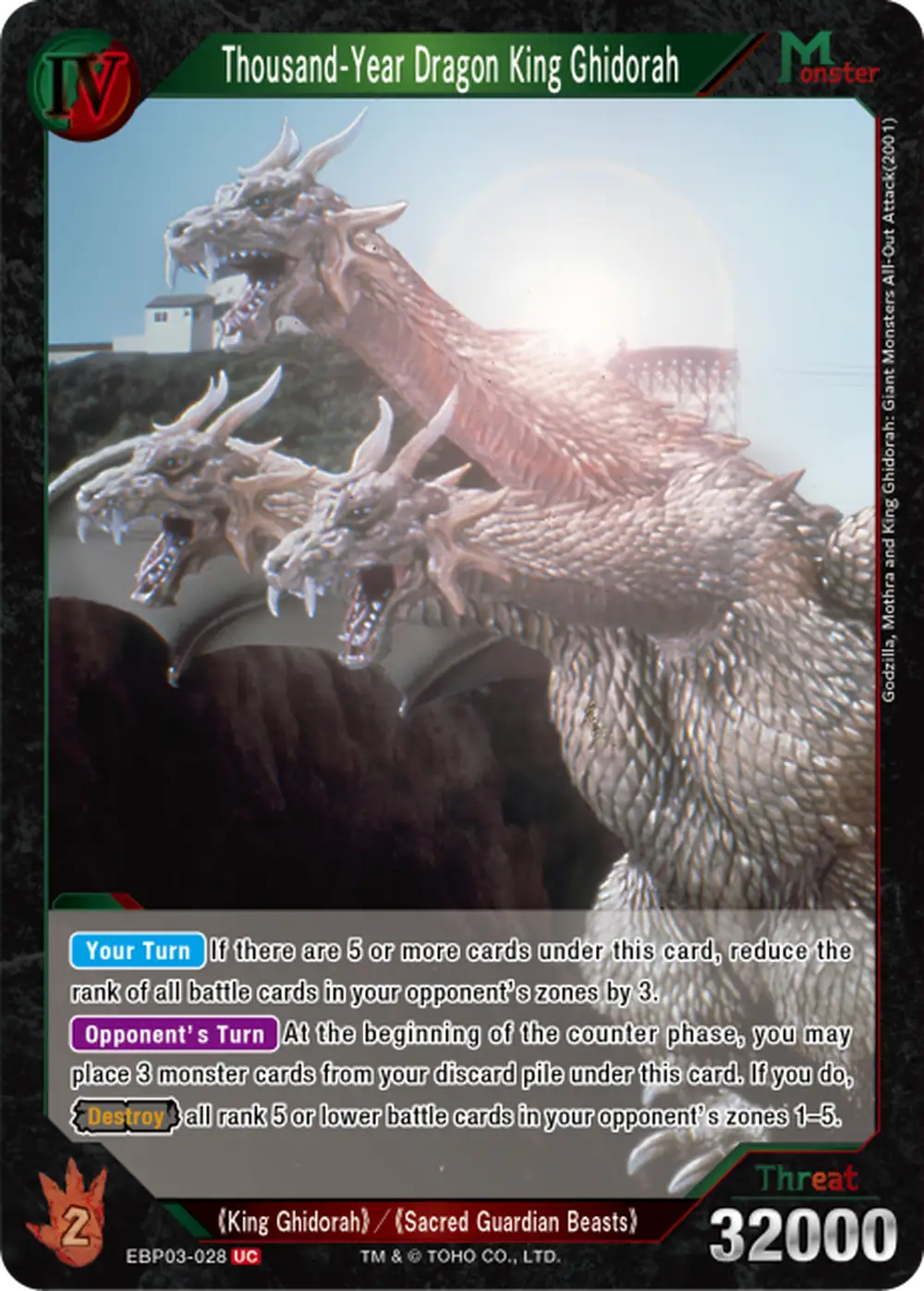 Thousand-Year Dragon King Ghidorah card front