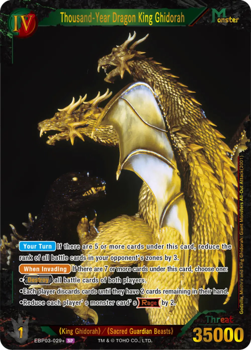 Thousand-Year Dragon King Ghidorah card front