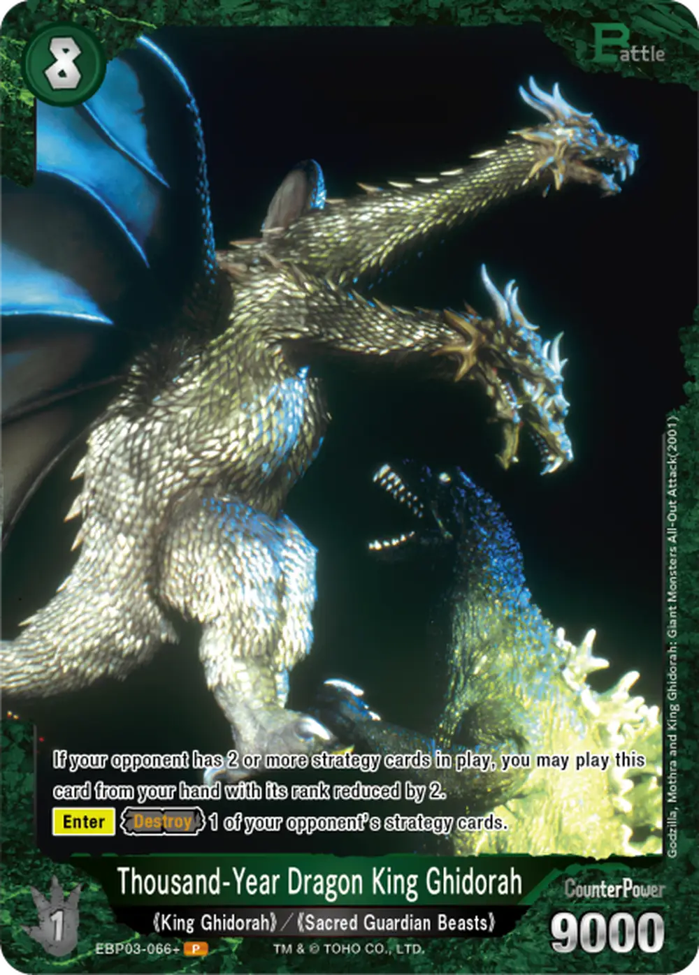 Thousand-Year Dragon King Ghidorah card front