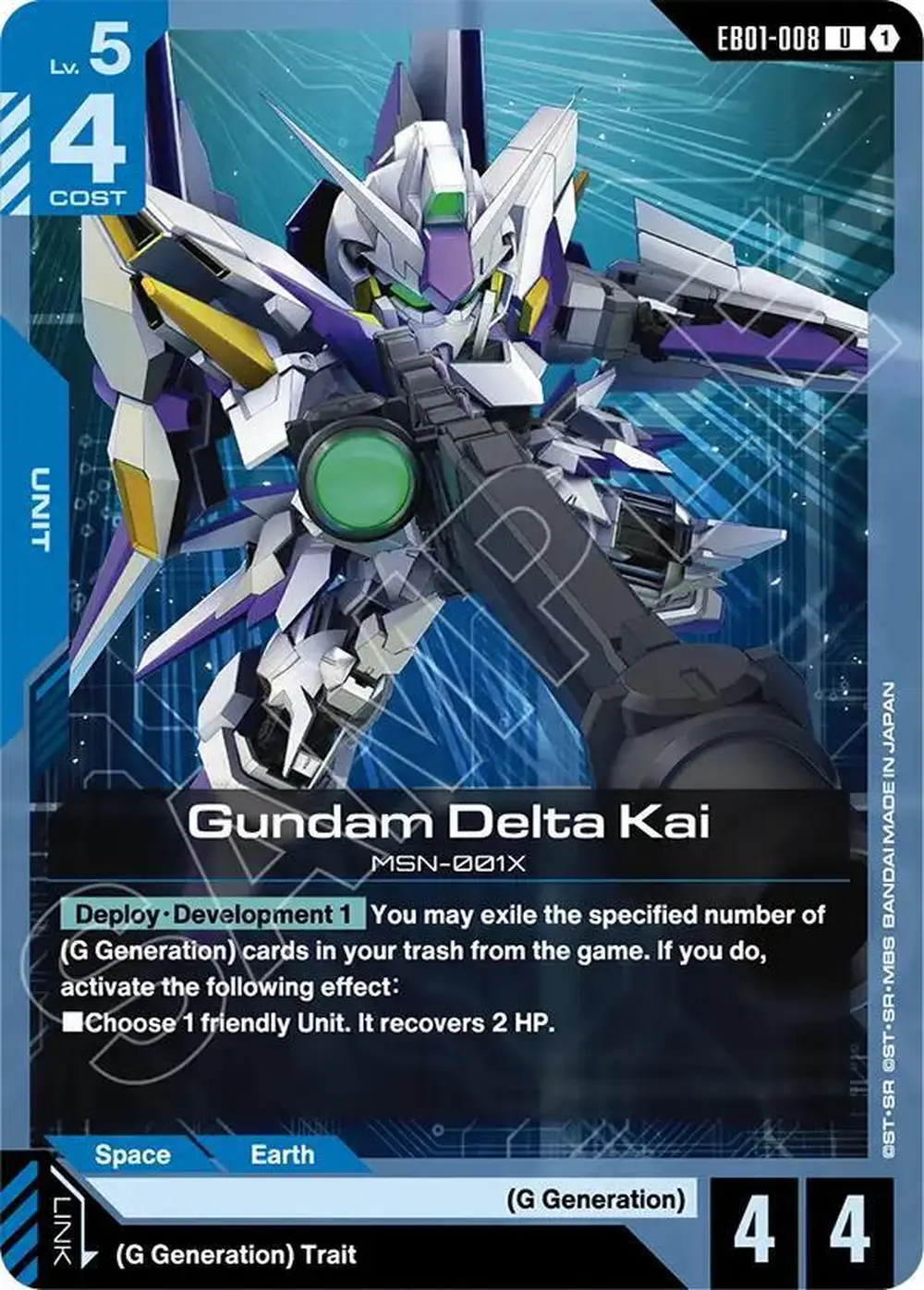 Gundam Delta Kai card front