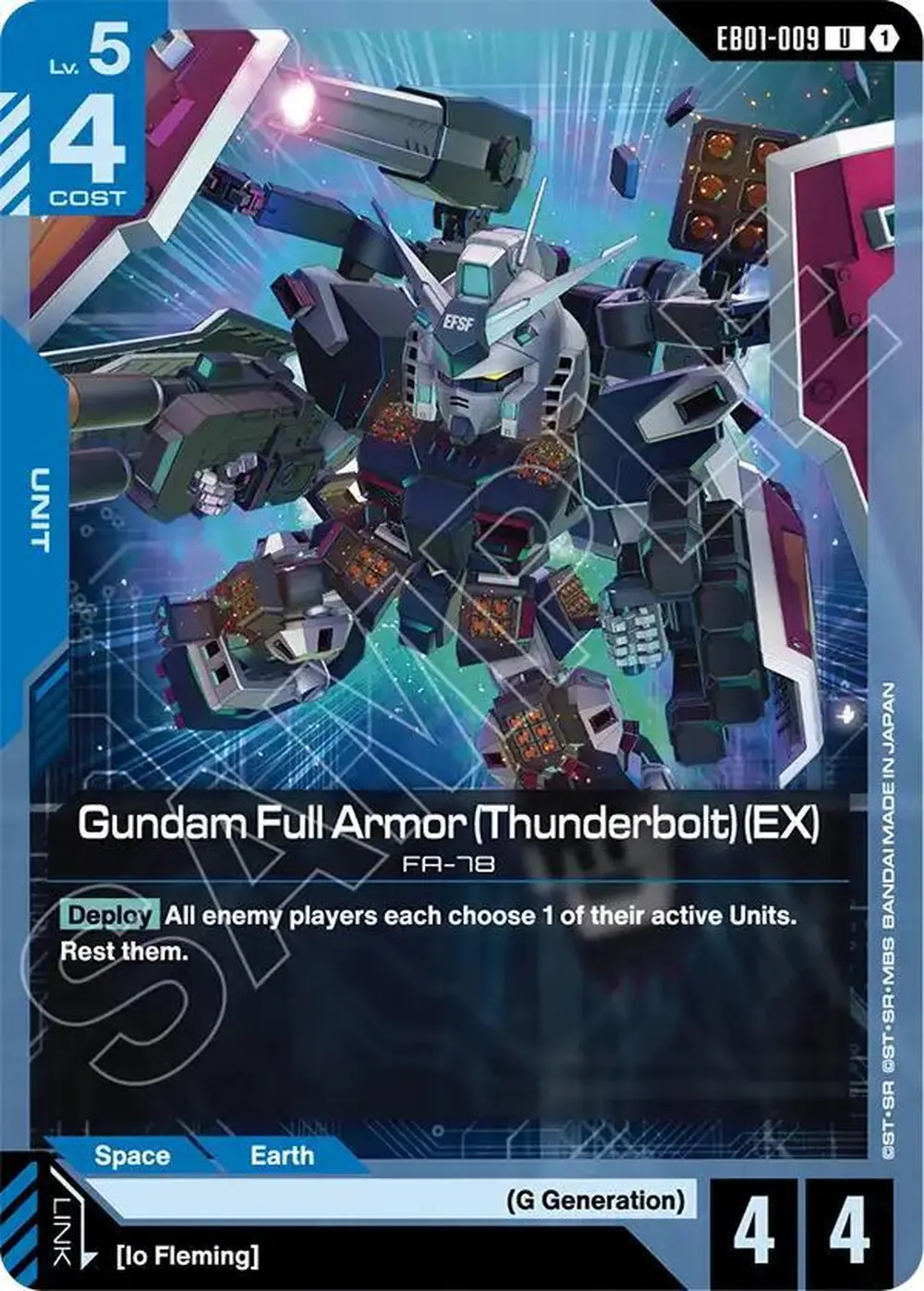 Gundam Full Armor (Thunderbolt) (EX) card front