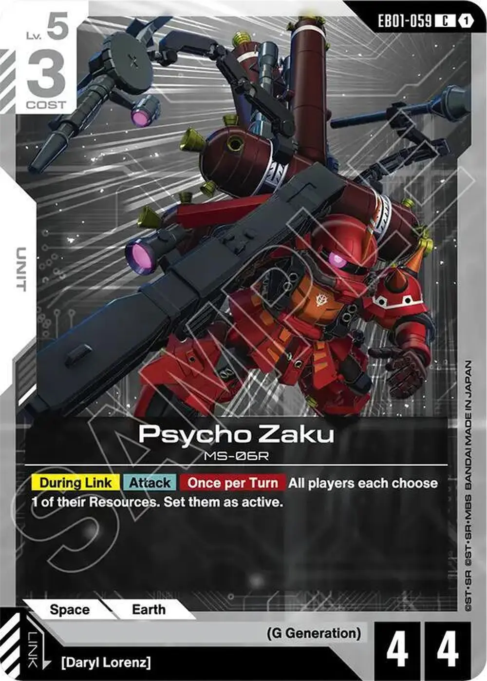 Psycho Zaku card front