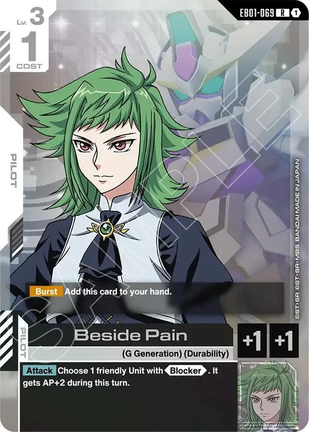 Beside Pain card front