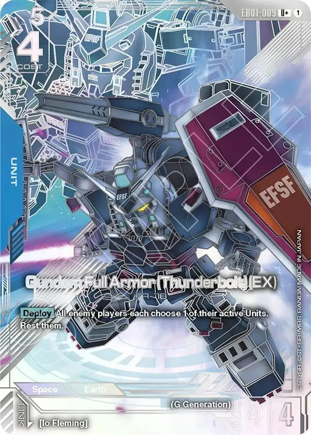 Gundam Full Armor (Thunderbolt) (EX) (U+) card front