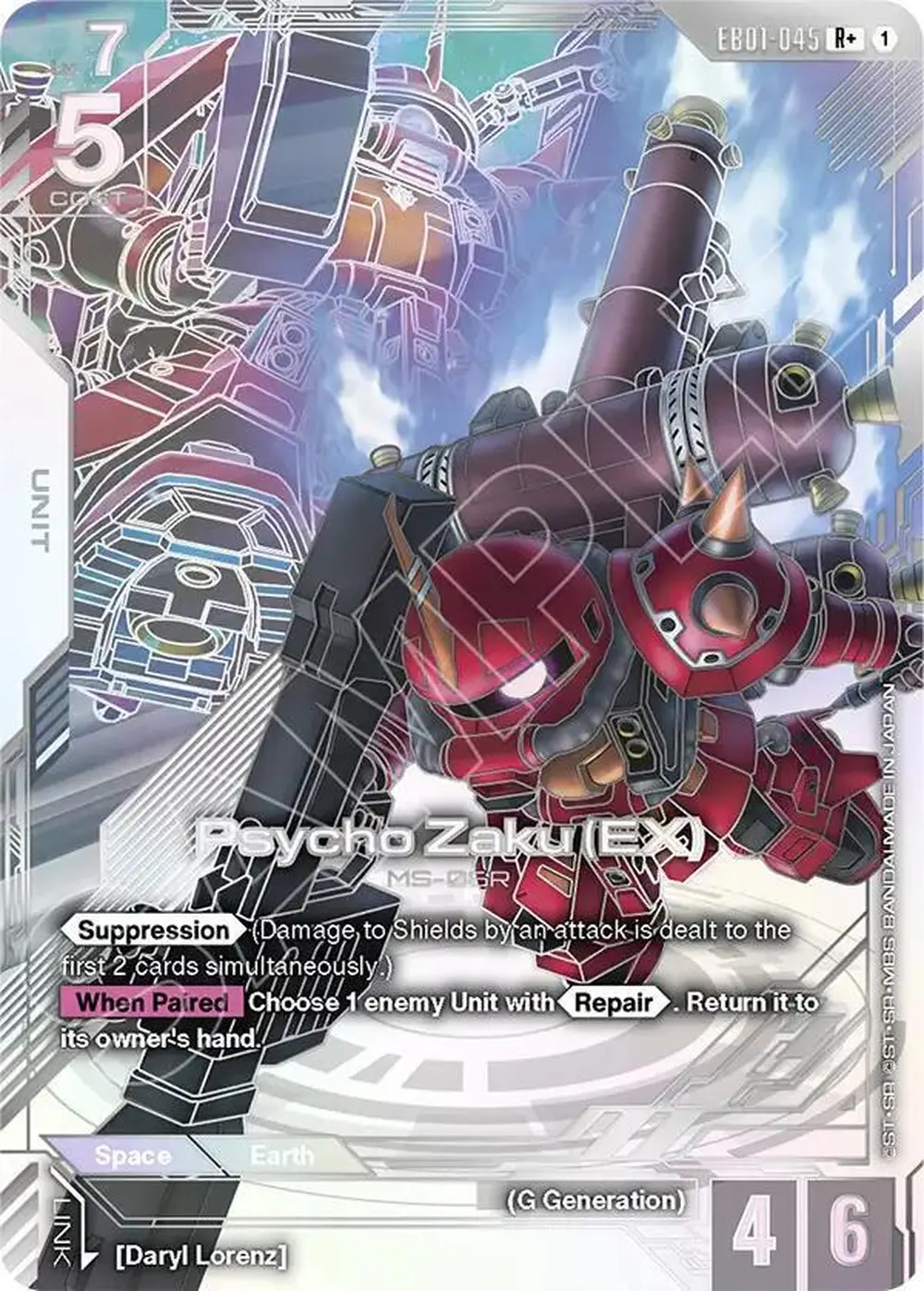 Psycho Zaku (EX) (R+) card front