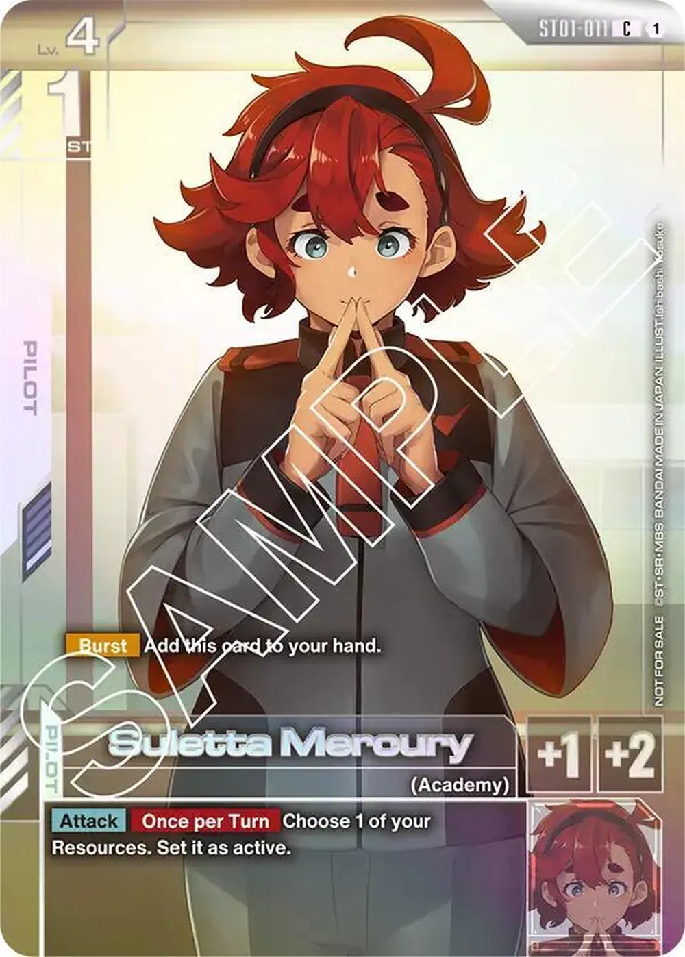 Suletta Mercury (Newtype Challenge 2025 Mission 1) card front