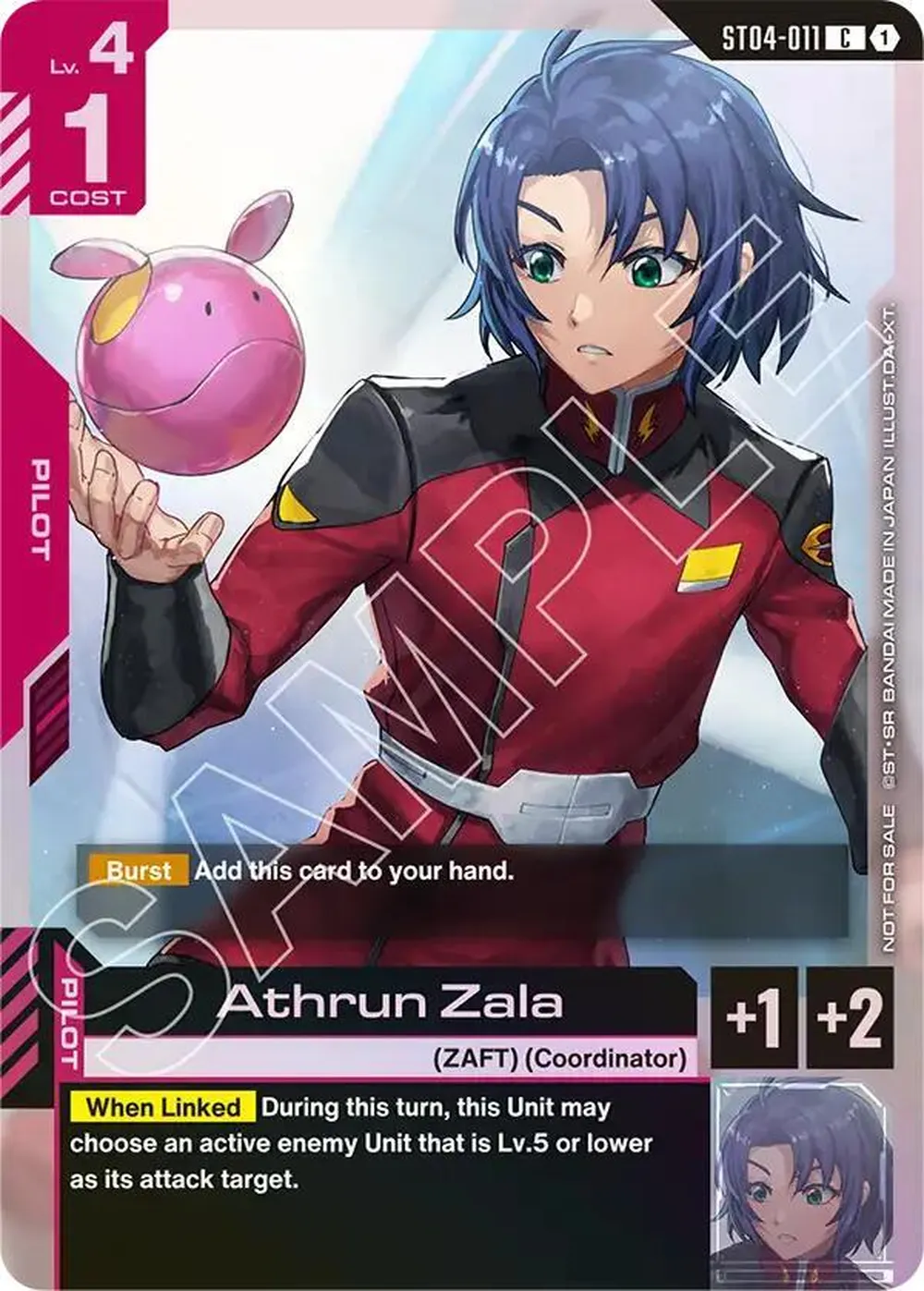 Athrun Zala (Store Tournament Participant Pack 01) card front