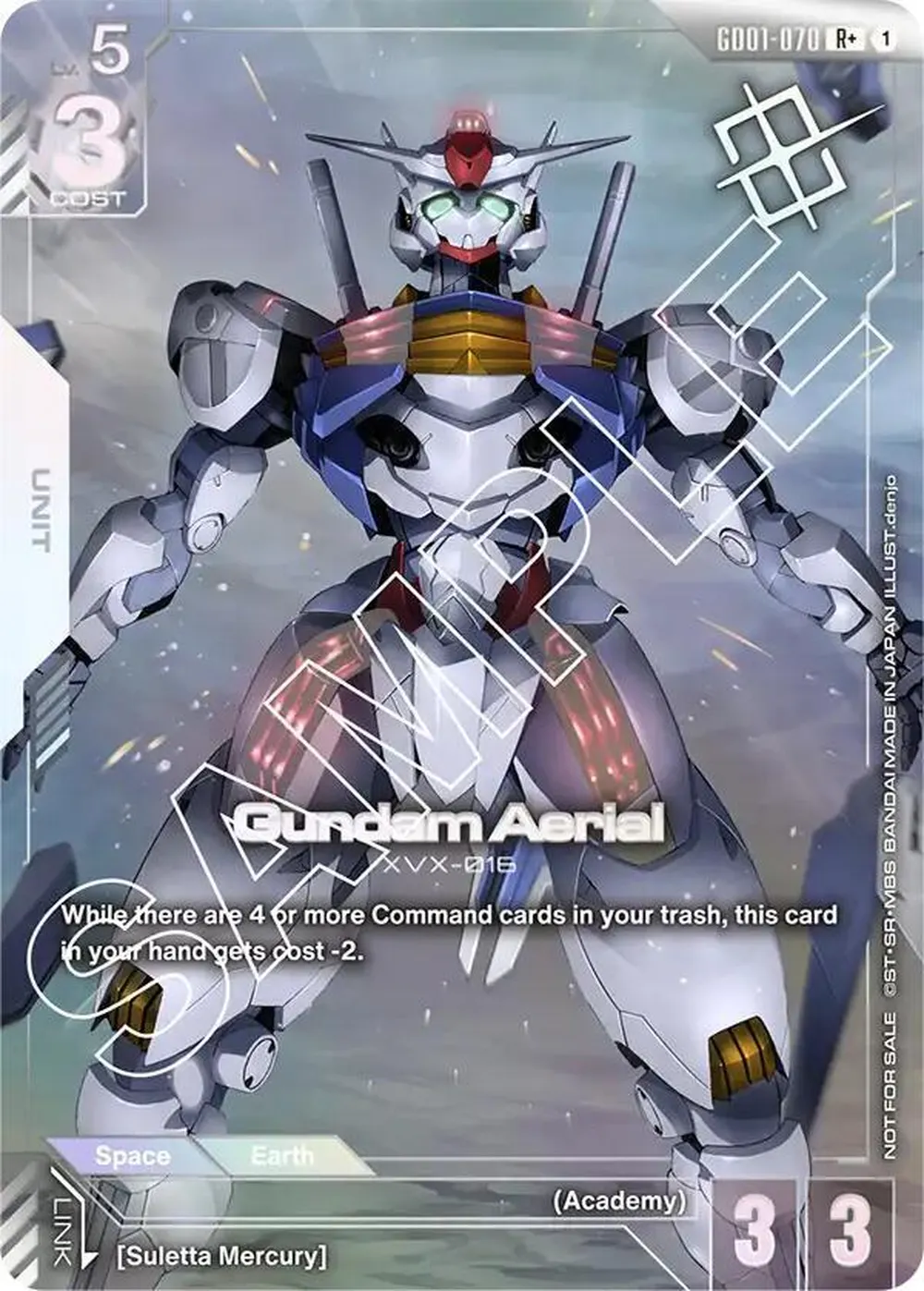 Gundam Aerial (Store Tournament Winner Pack 01) card front