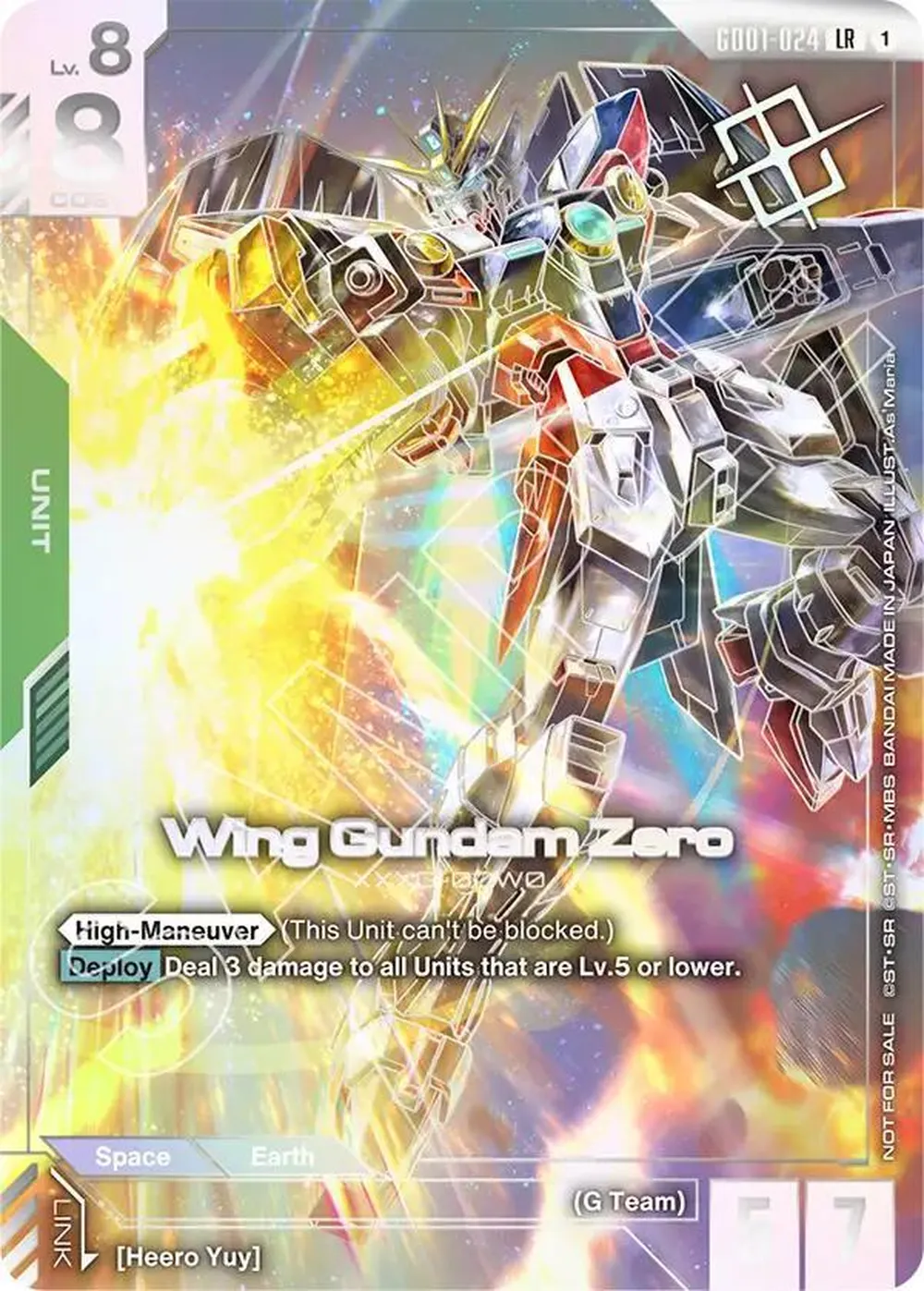 Wing Gundam Zero (Championship Winner Card 01) card front