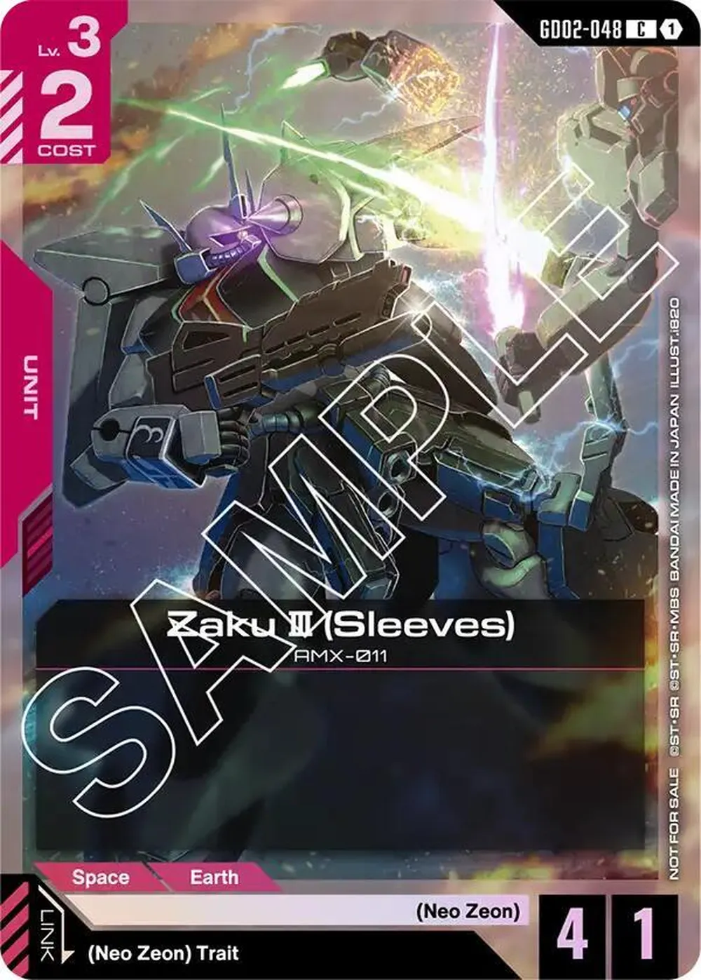Zaku III (Sleeves) (Store Tournament Participant Pack 02) card front