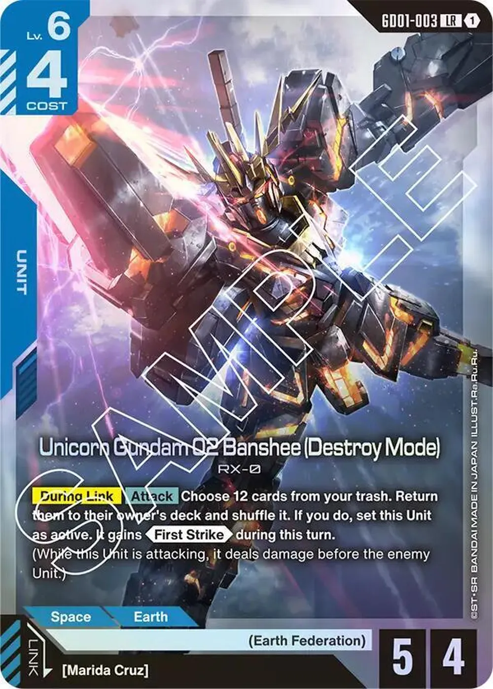Unicorn Gundam 02 Banshee (Destroy Mode) card front