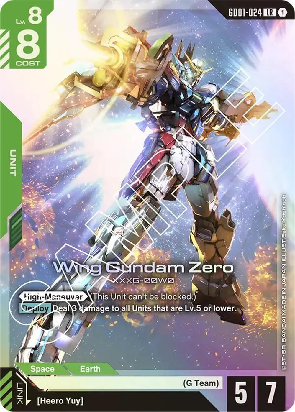 Wing Gundam Zero card front