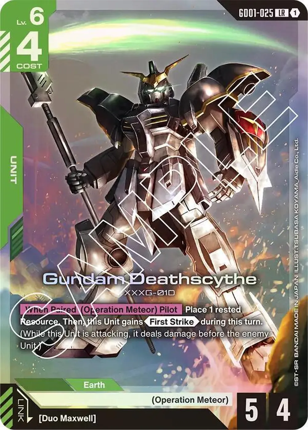 Gundam Deathscythe (GD01-025) card front