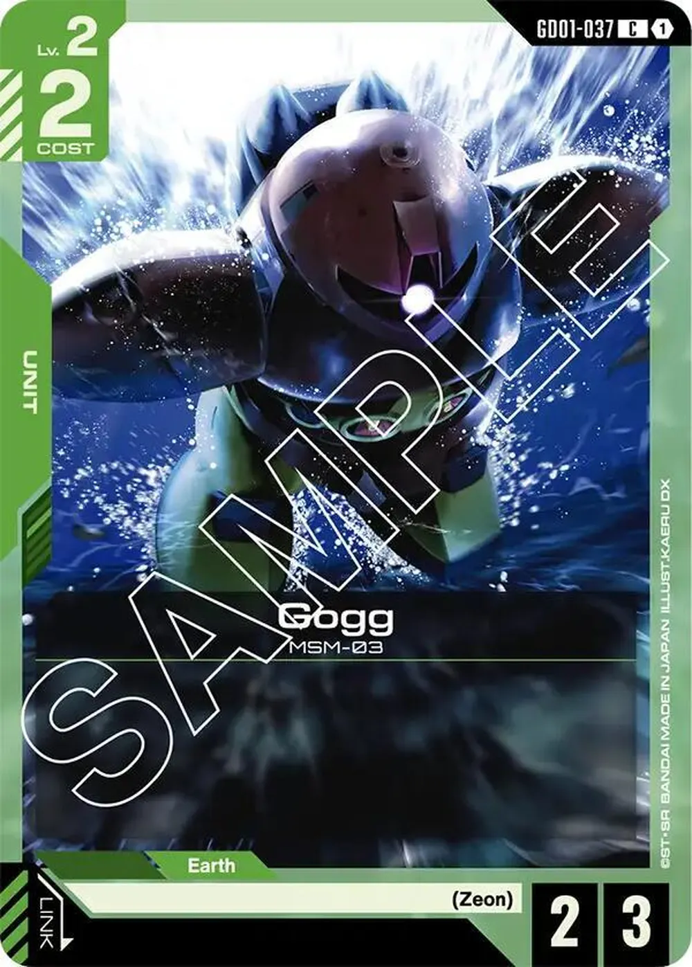 Gogg card front