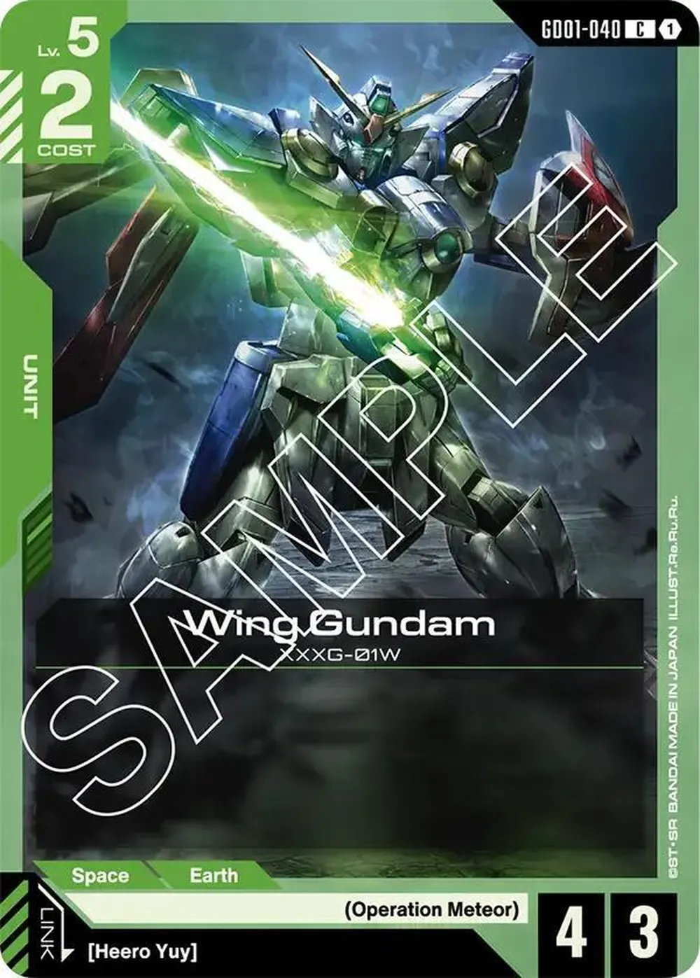 Wing Gundam (GD01-040) card front