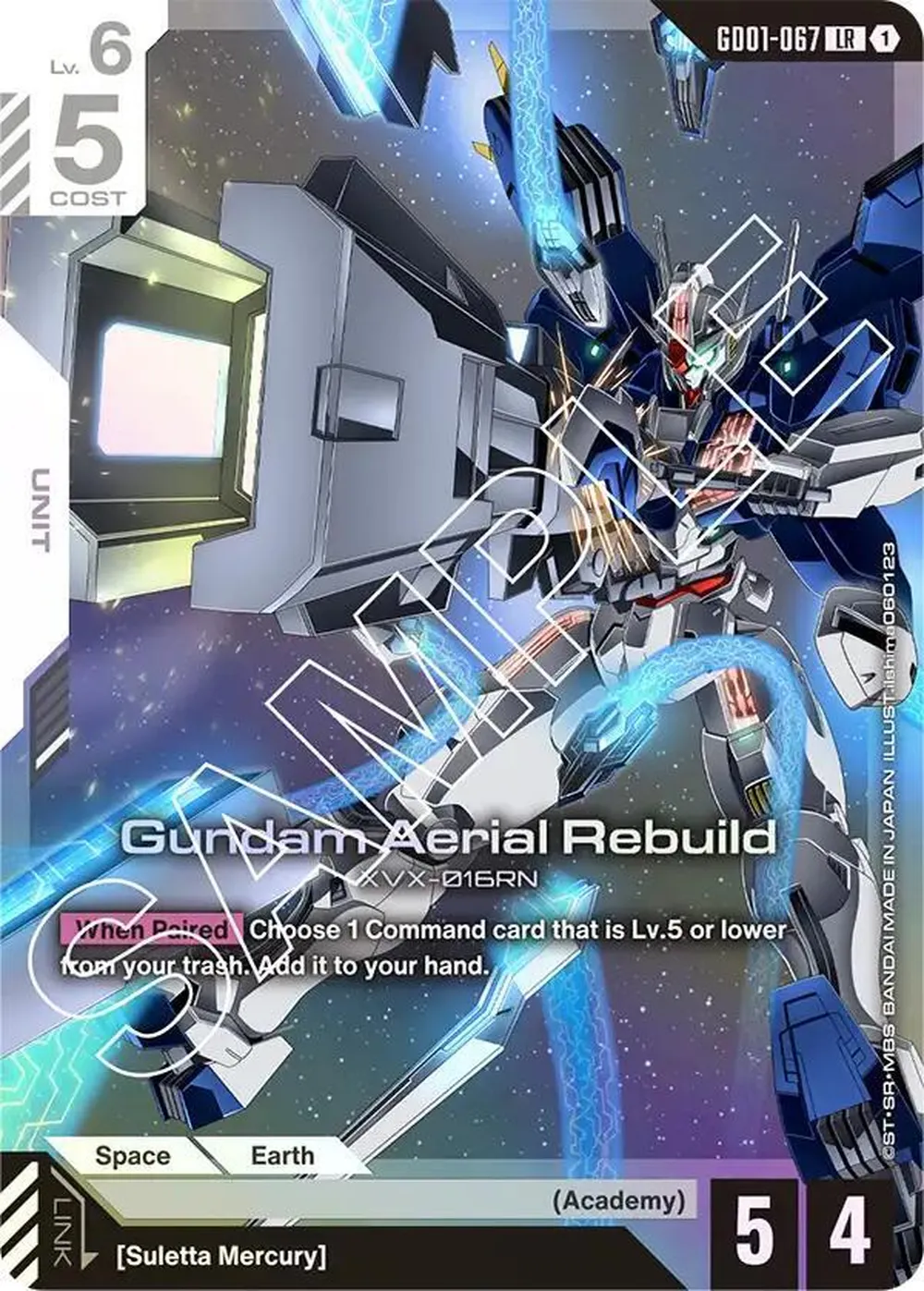 Gundam Aerial Rebuild card front