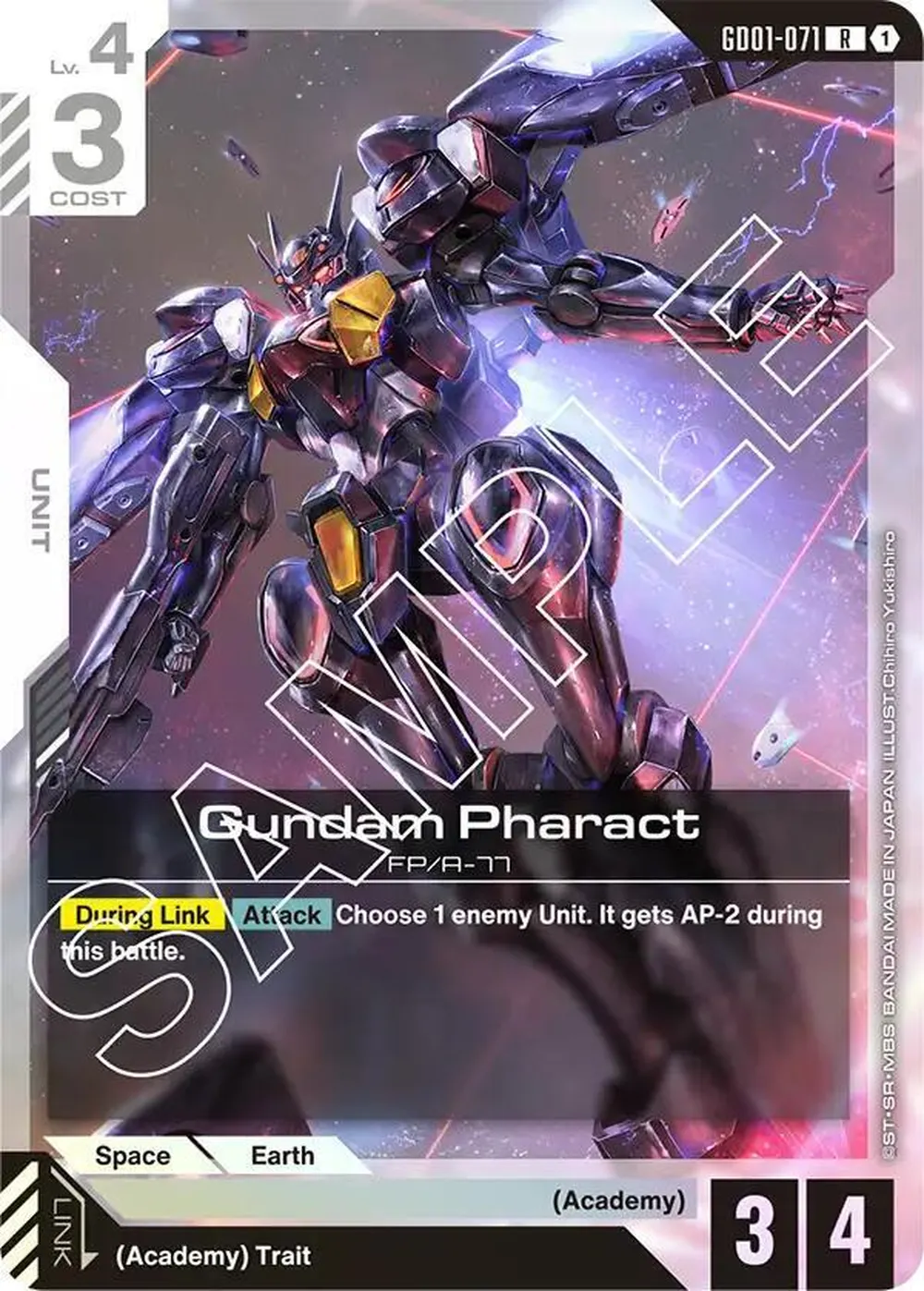 Gundam Pharact card front