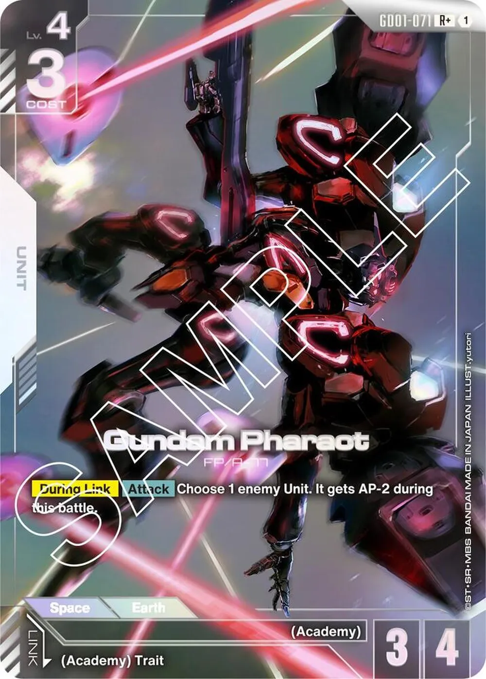 Gundam Pharact (R+) card front