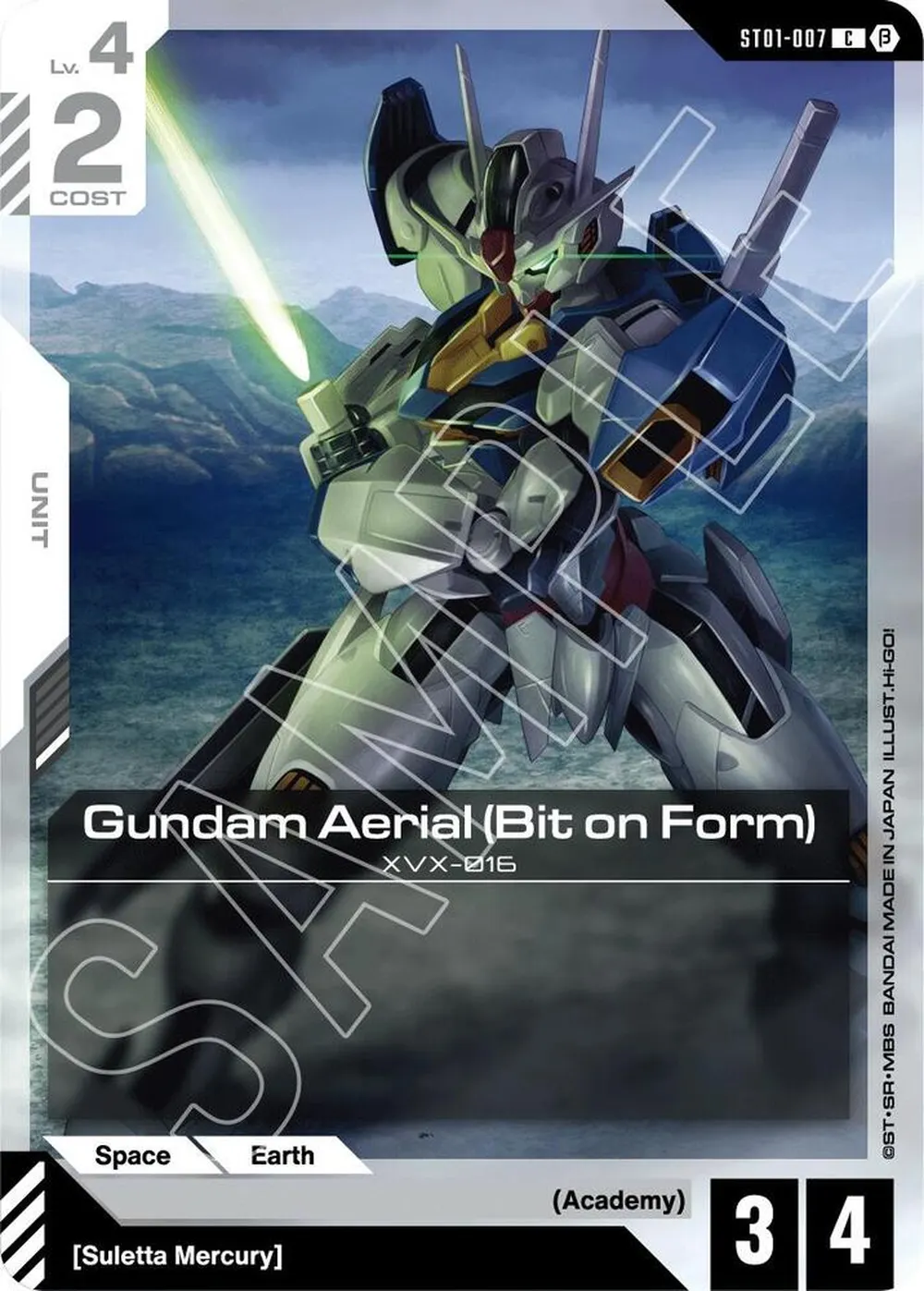 Gundam Aerial (Bit on Form) card front