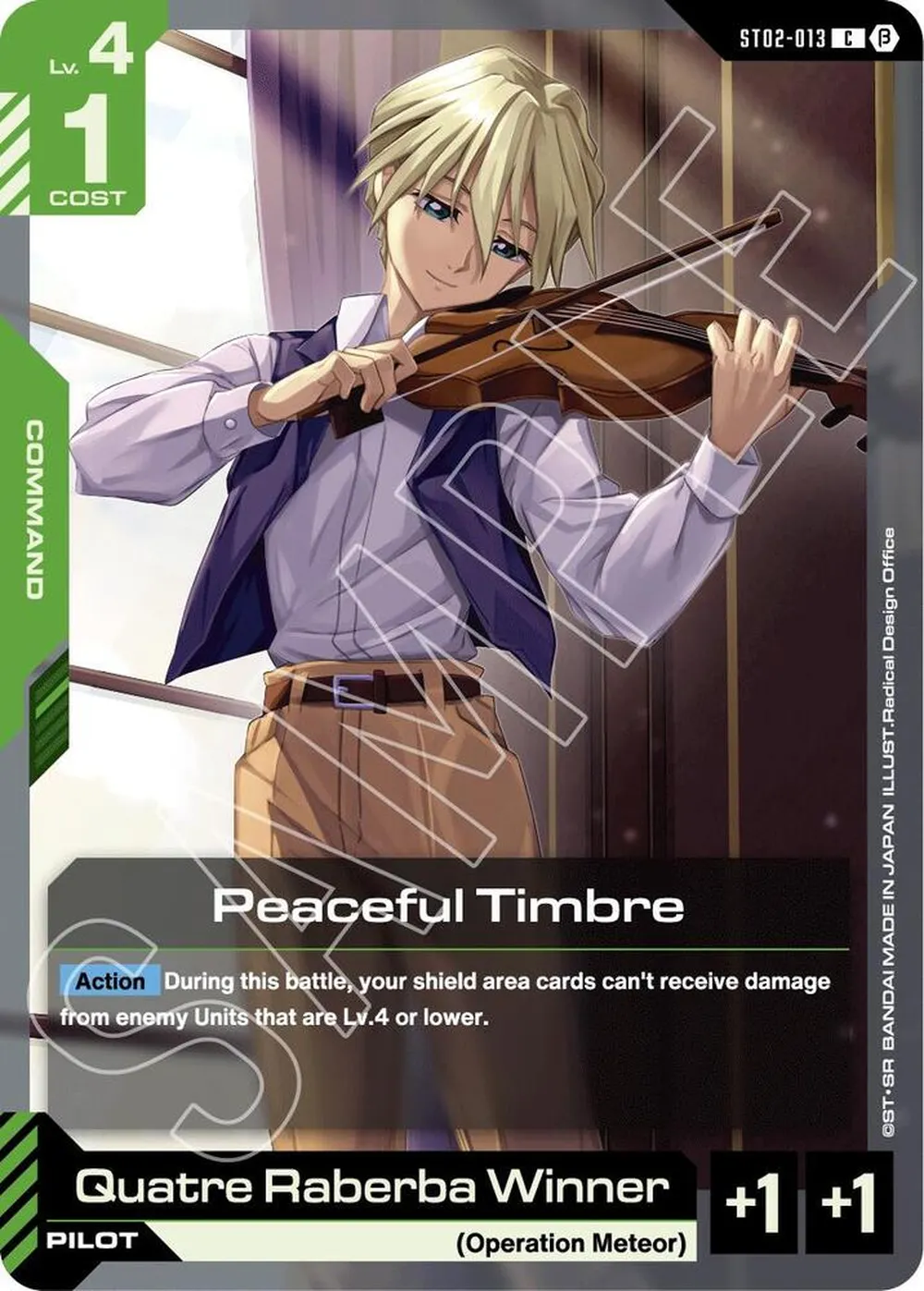 Peaceful Timbre card front