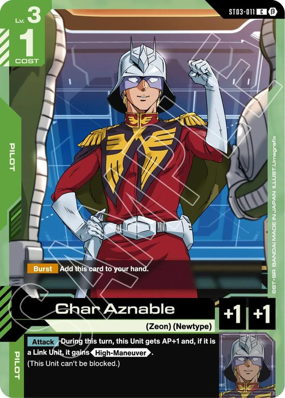 Char Aznable card front