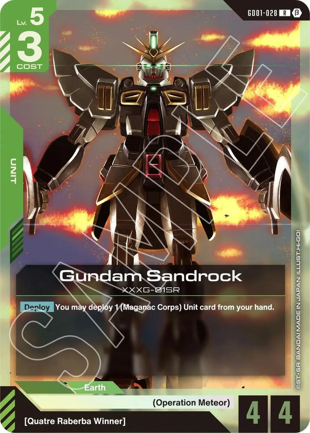 Gundam Sandrock card front