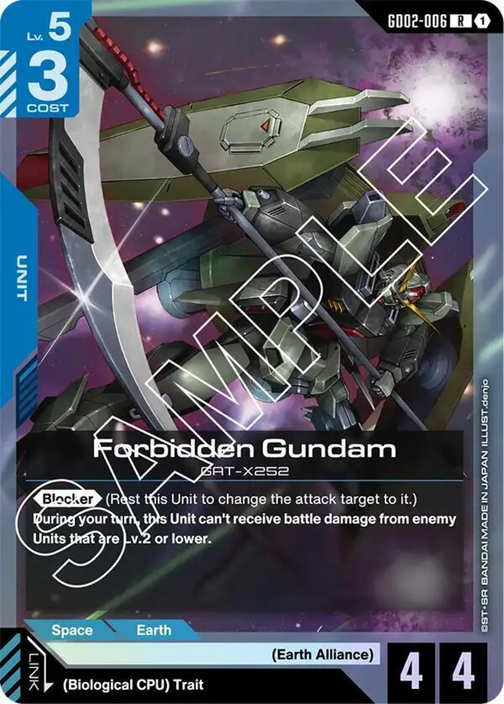 Forbidden Gundam card front
