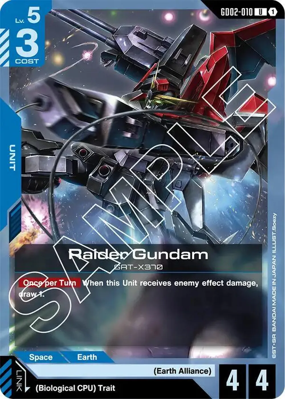 Raider Gundam card front