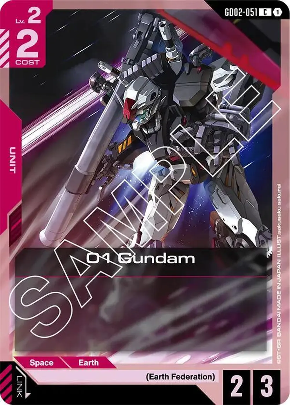 01 Gundam card front