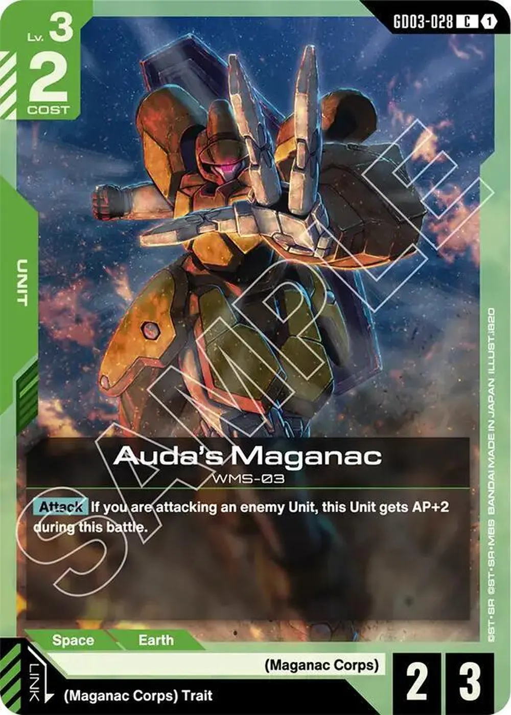Auda's Maganac card front