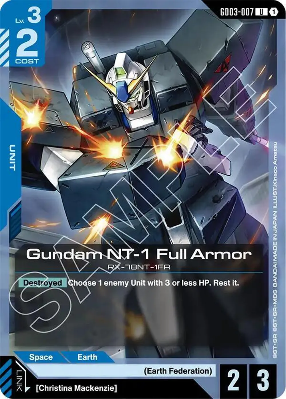 Gundam NT-1 Full Armor card front