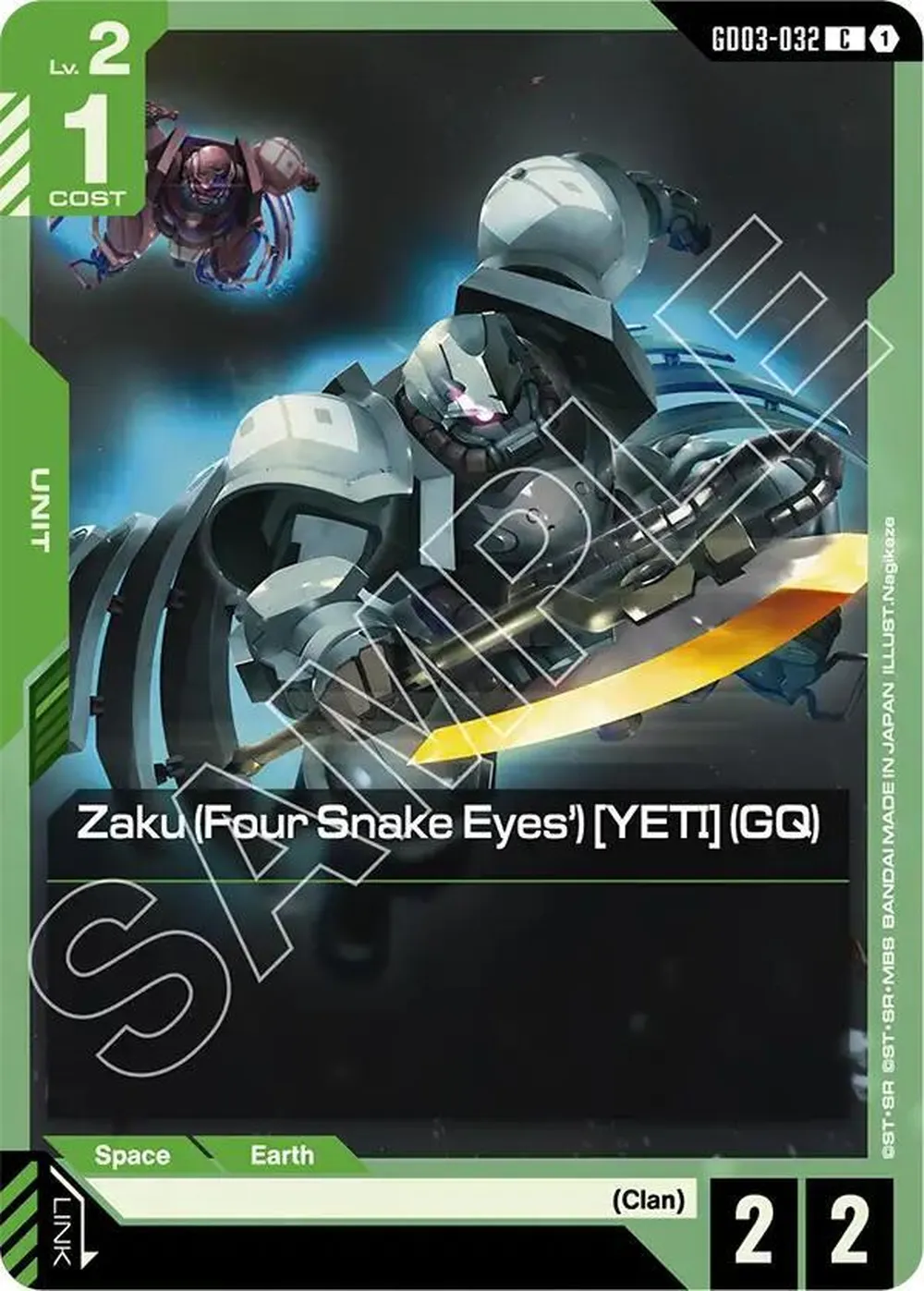Zaku (Four Snake Eyes') [YETI] (GQ) card front