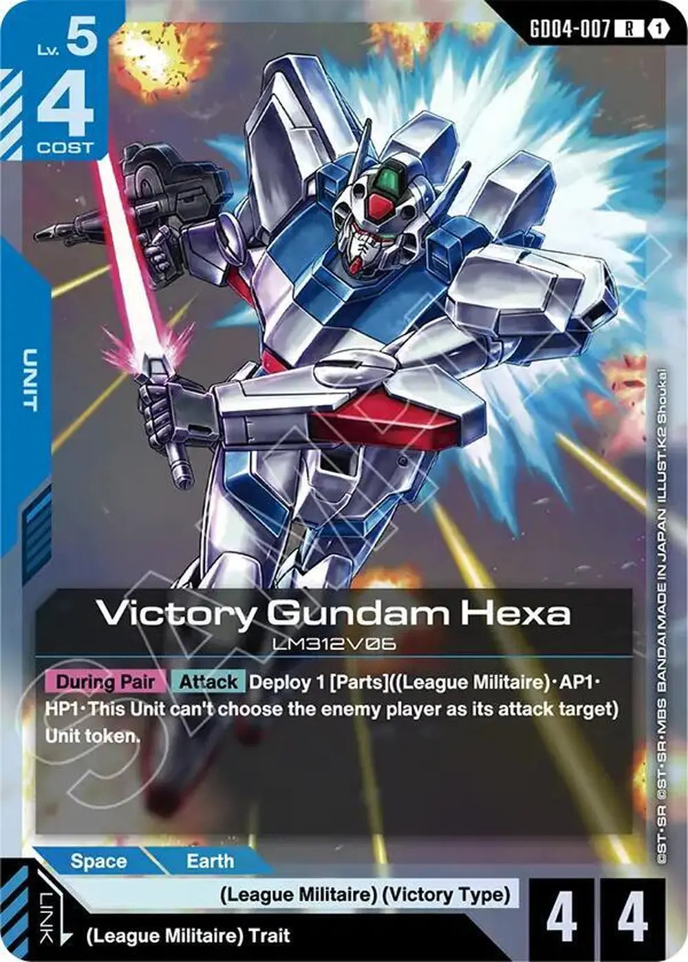 Victory Gundam Hexa card front